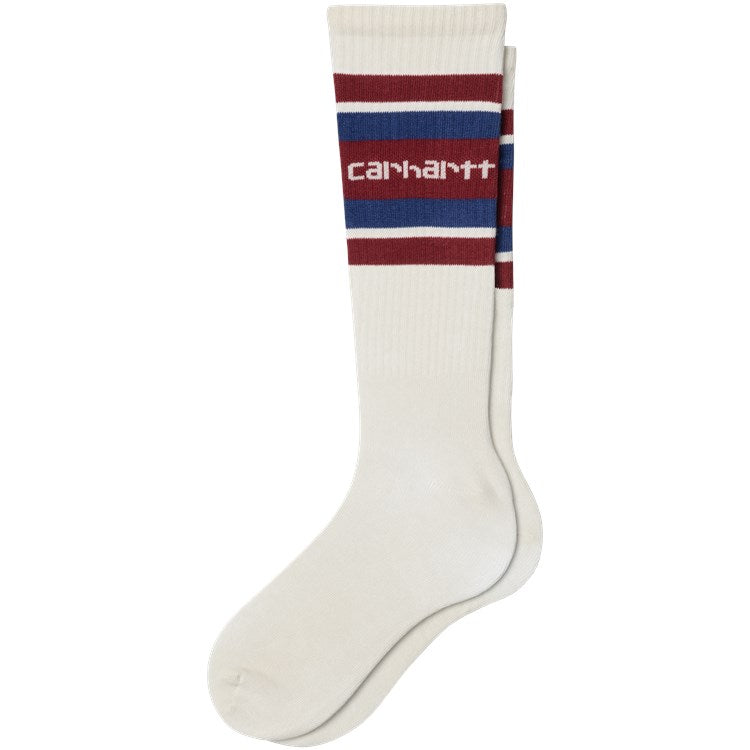 Connors Socks-Natural / Scarlet / Wolfsbane