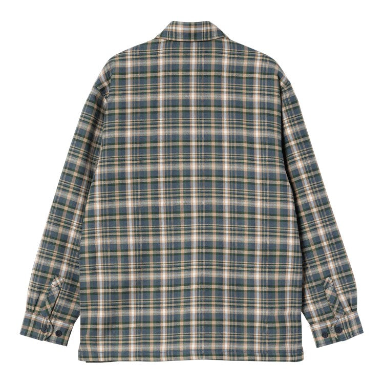 Cronyn Shirt Jacket-Cronyn Check Dark Navy-Back view 