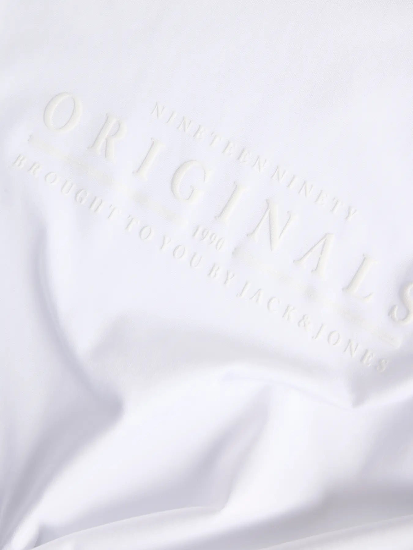 JACK JONES ORIGINALS Catskills Minimal T-Shirt-Bright White Bright White model front view