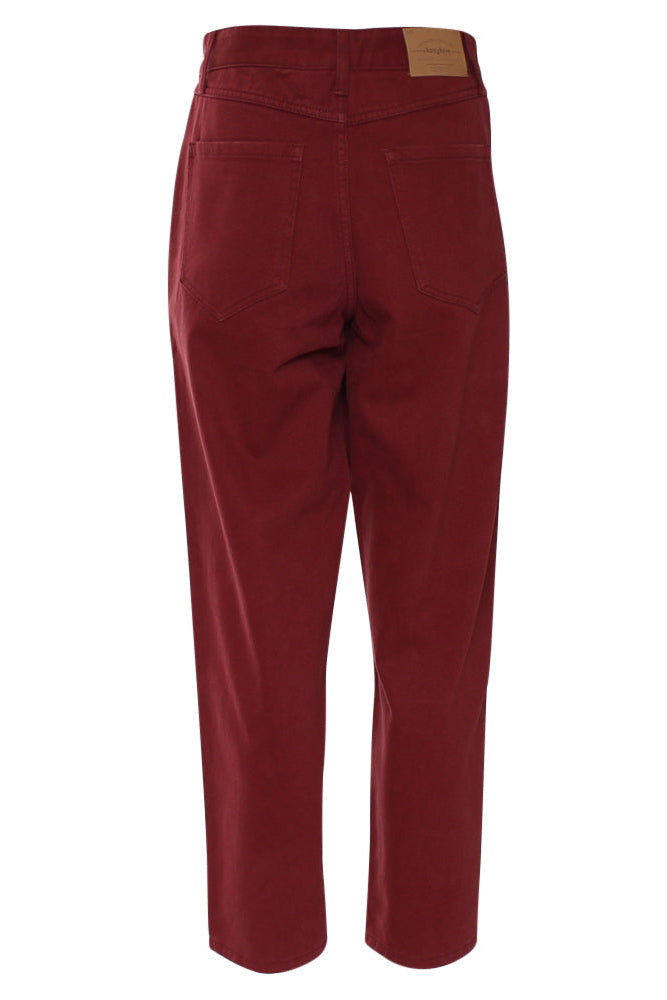 RANT & RAVE LADIES Diane Rosewood Coloured Jeans ROSEWOOD side view