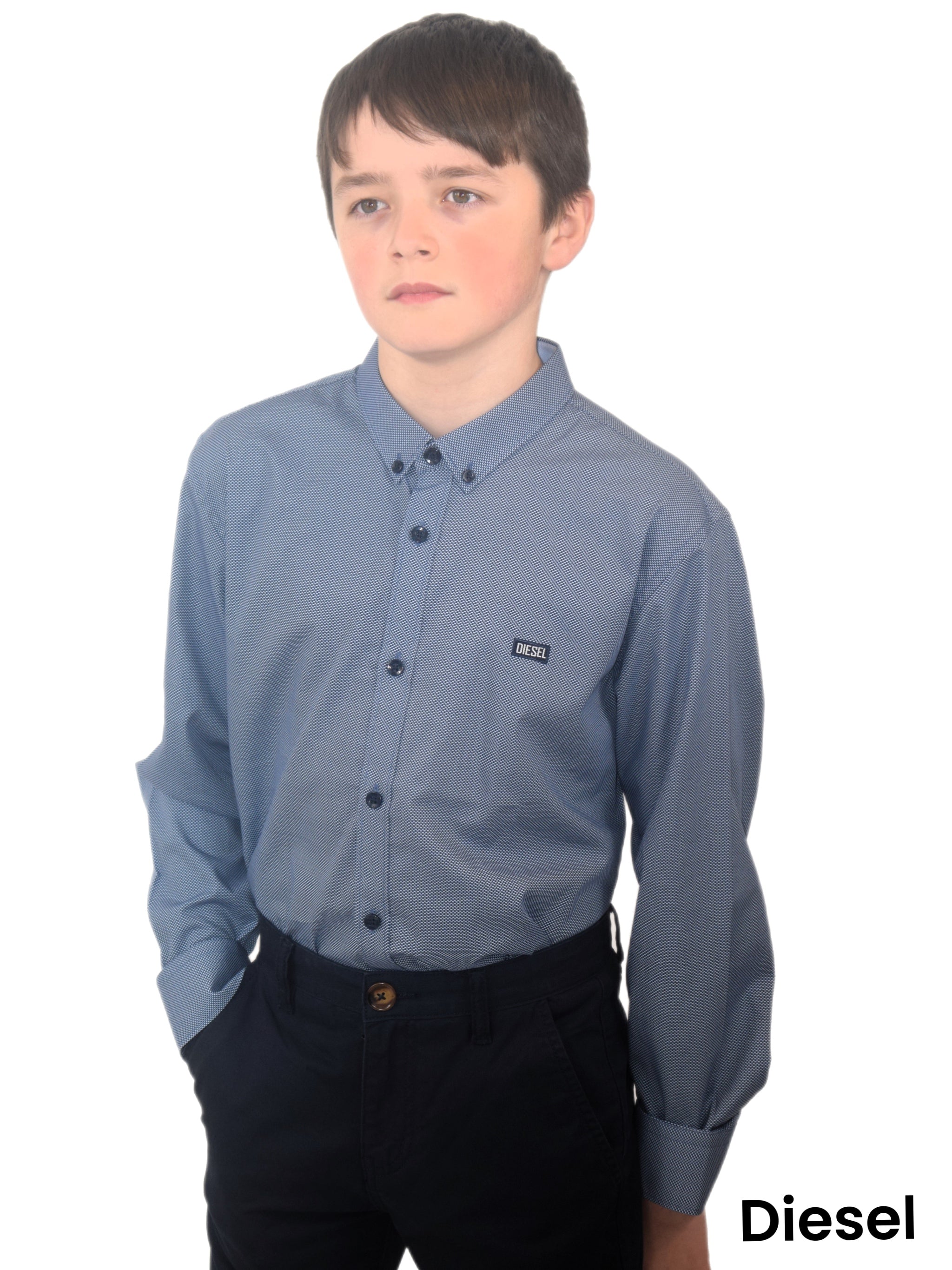 DIESEL KIDS Josh Shirt Junior - Blue Blue front view