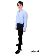 DIESEL KIDS Josh Sky Blue Boys Shirt SKY BLUE front view