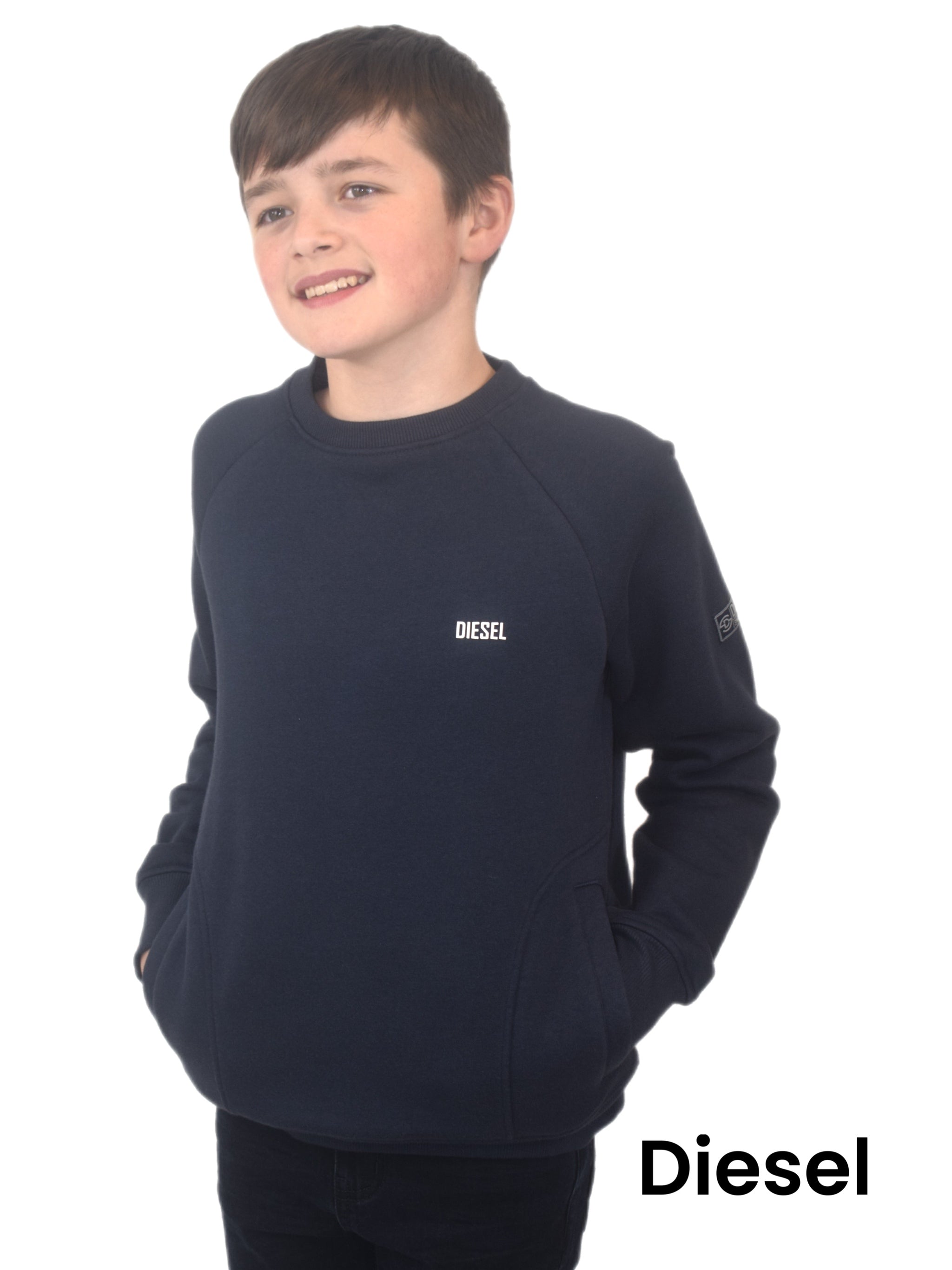 Boy's Rick Sweater - Navy-Front View