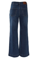 RANT & RAVE LADIES Doreen Wide Leg Jeans MID BLUE side view