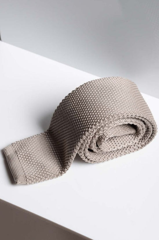 Knitted Mens Stone Tie