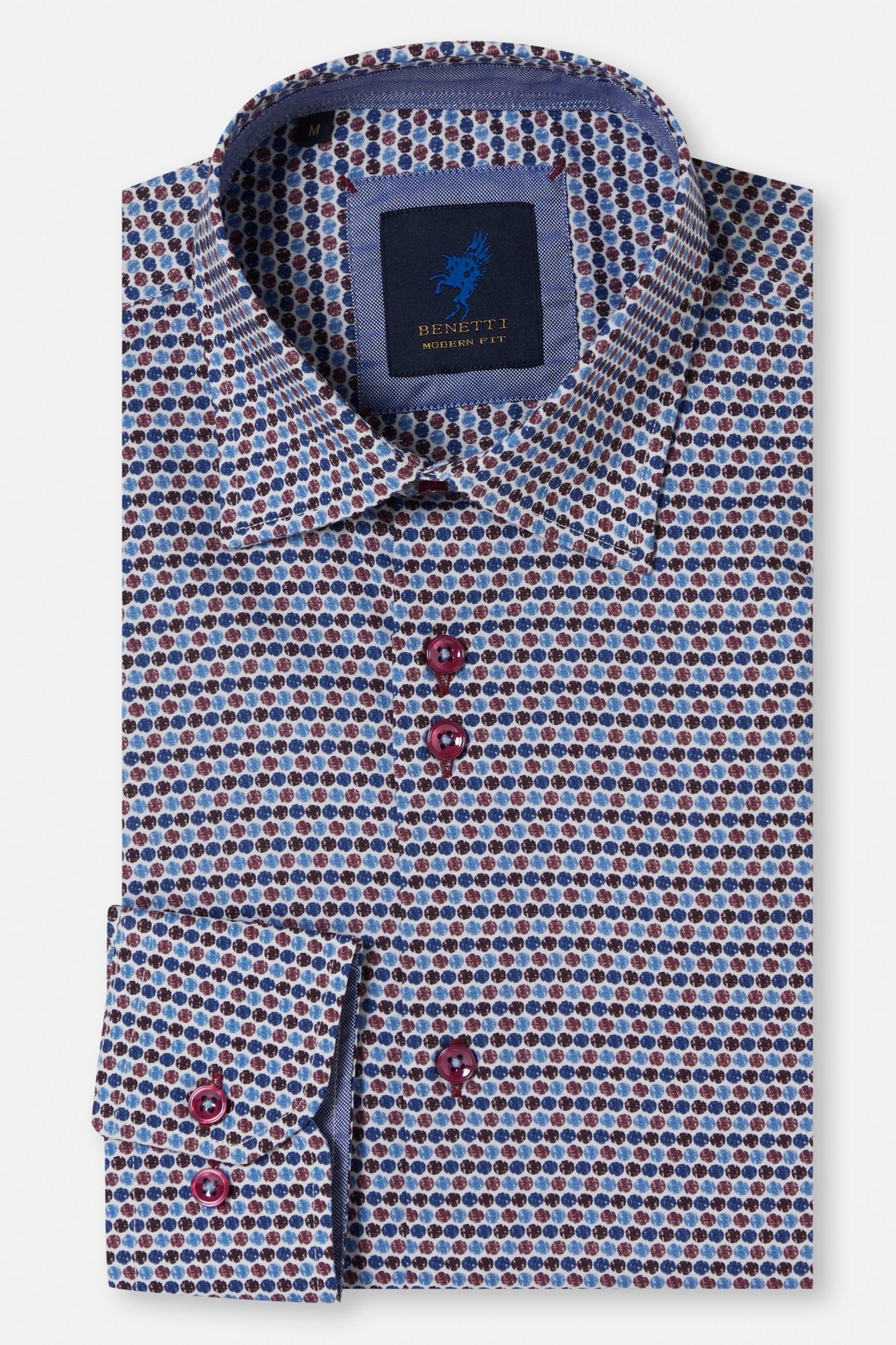 David bordo shirt with striking all-over pattern for a contemporary look