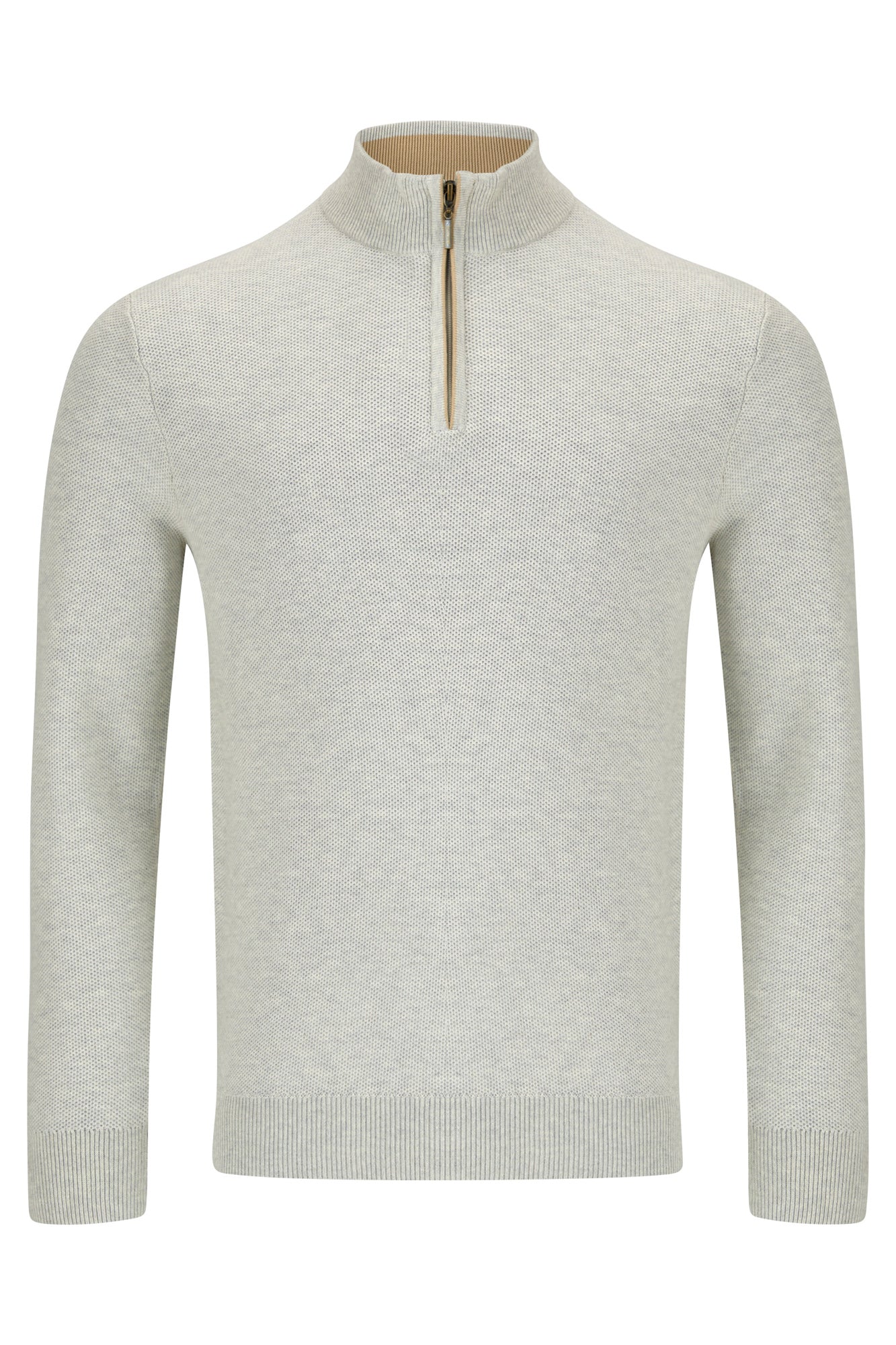 BENETTI Dawson 1/4 Zip - Stone Stone front view