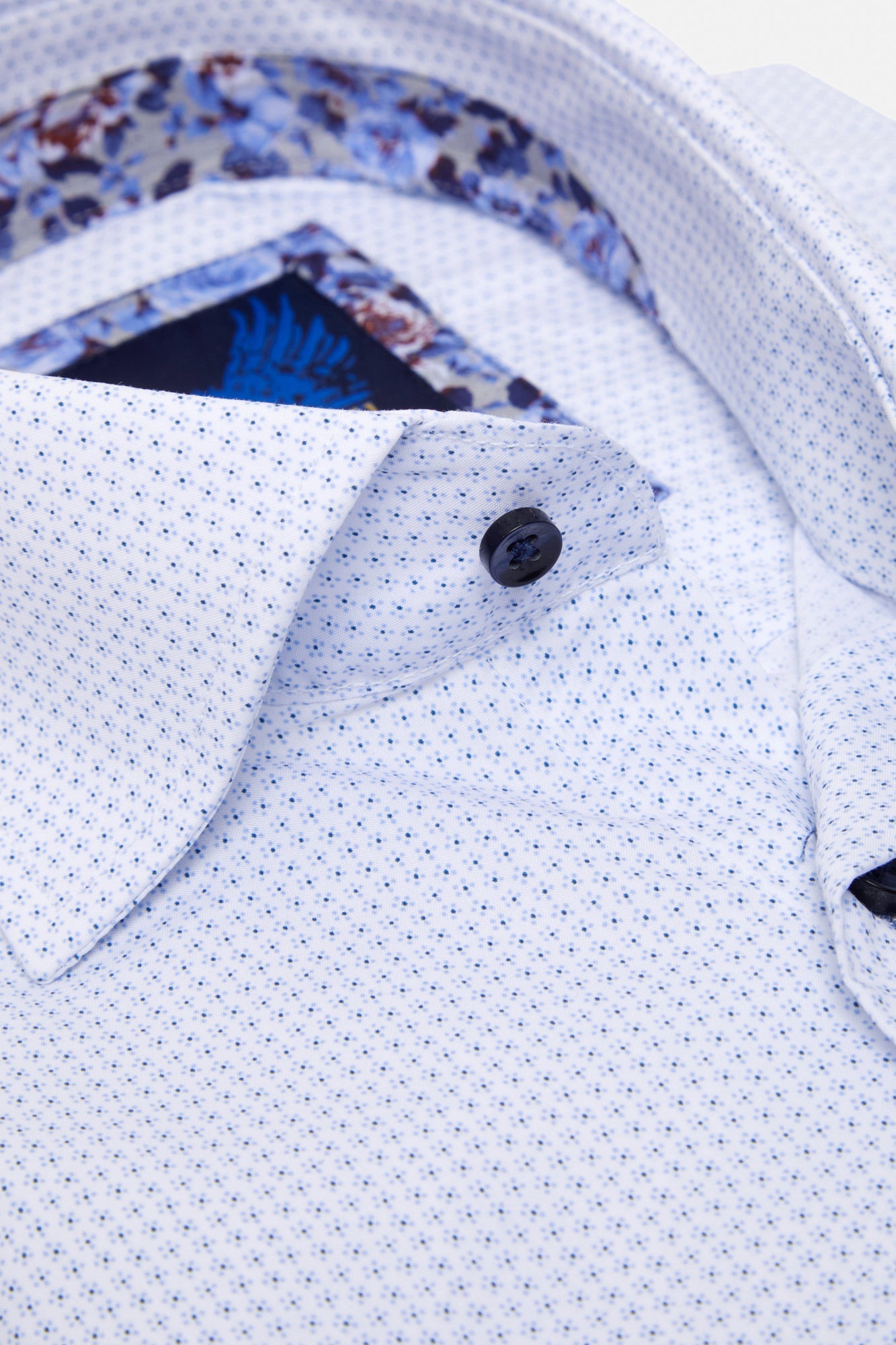 Men's Diaz White/Navy Shirt-Collar View