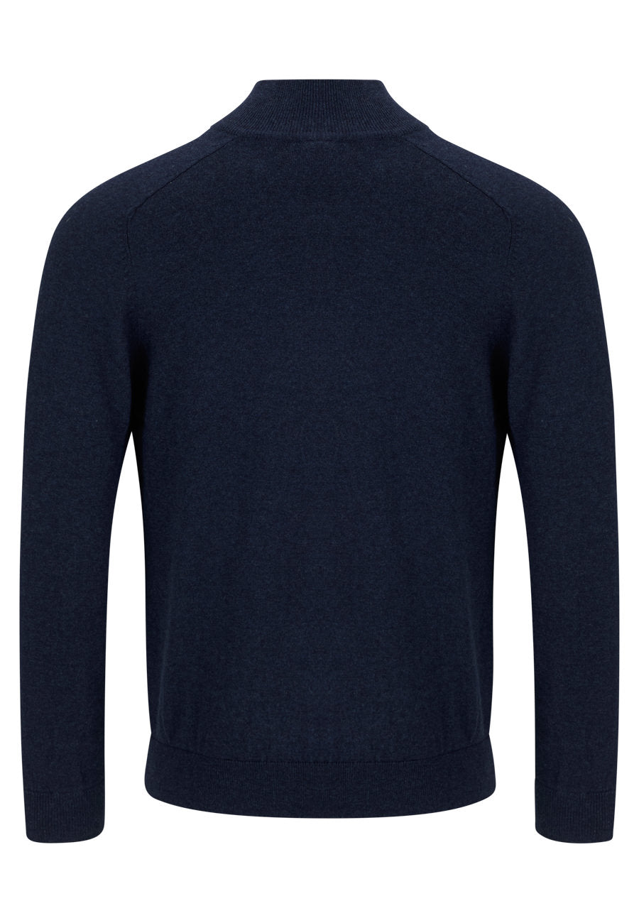 Diego 1/4 Zip - Dark Navy-Back view