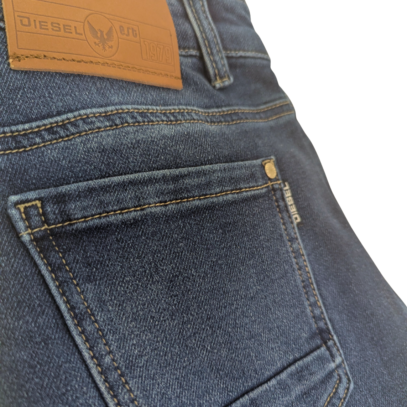 Boys Knox Knitted Indigo Jeans-Pocket View