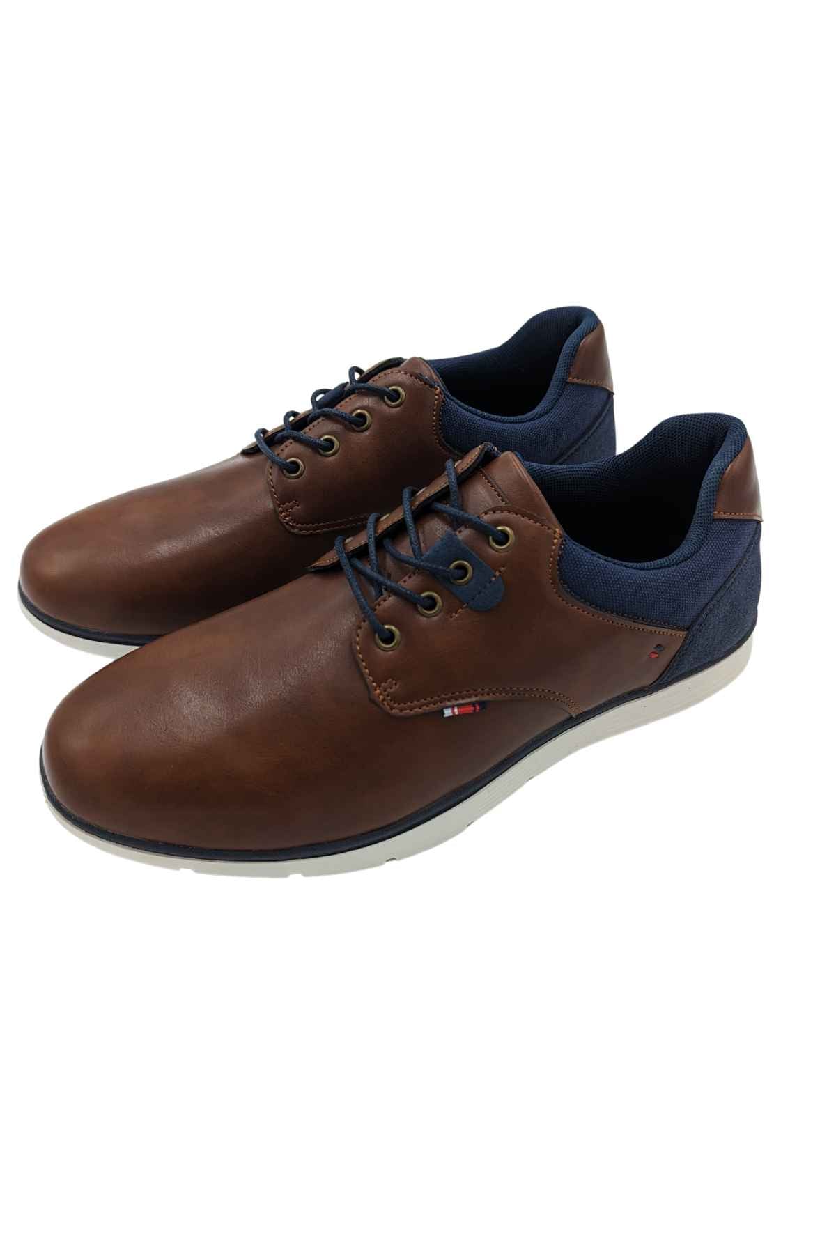 6TH SENSE Dolphin Brown Lace Up Shoe Brown model front view