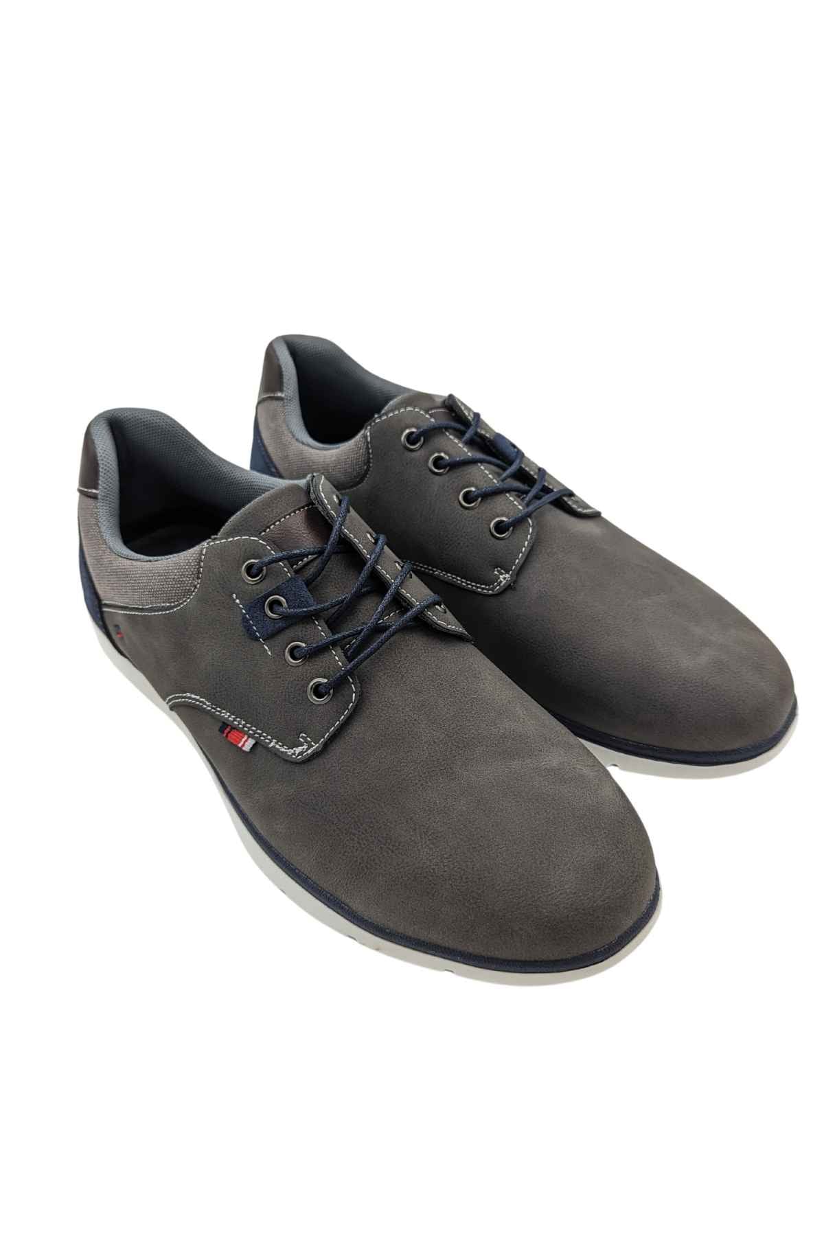 6TH SENSE Dolphin Grey Lace Up Shoe GREY front view