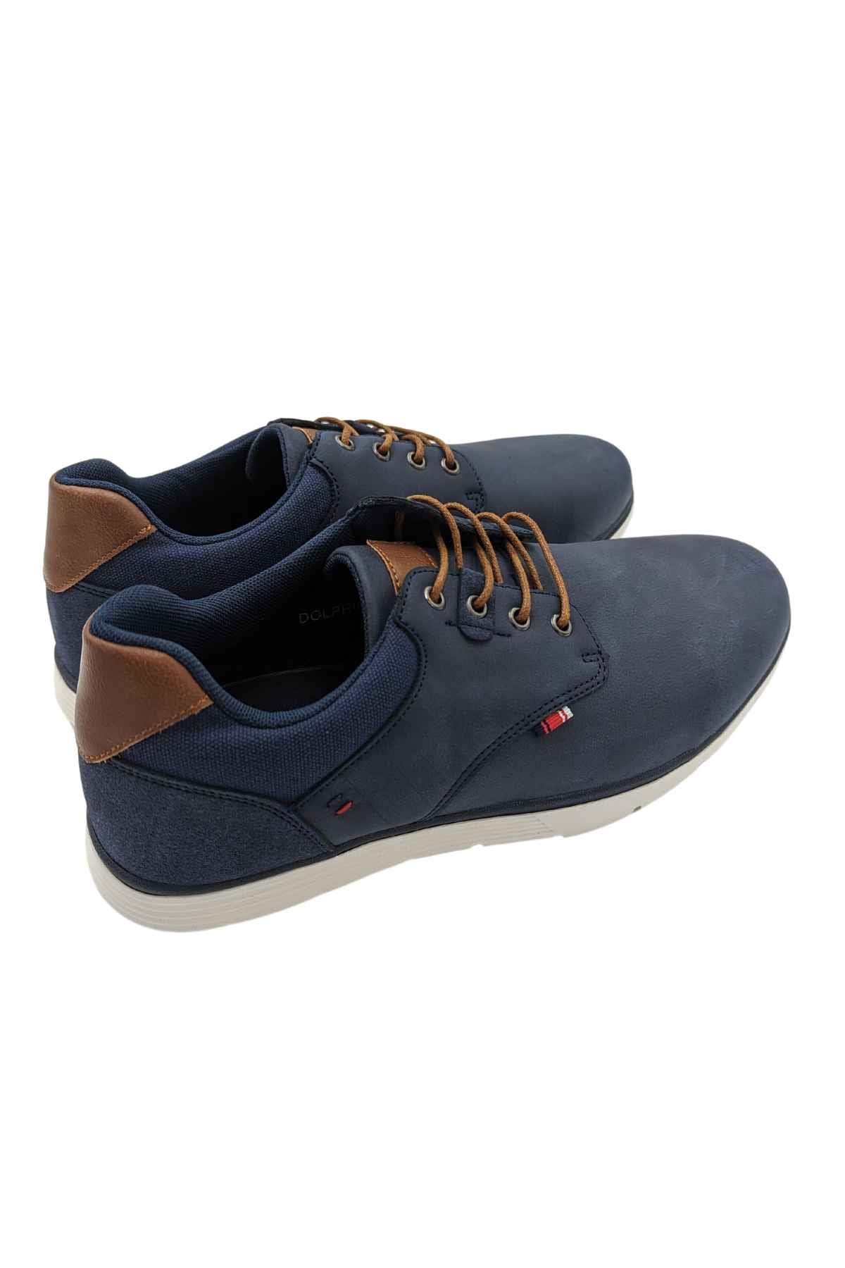 Dolphin Navy Lace Up Shoe-Side view