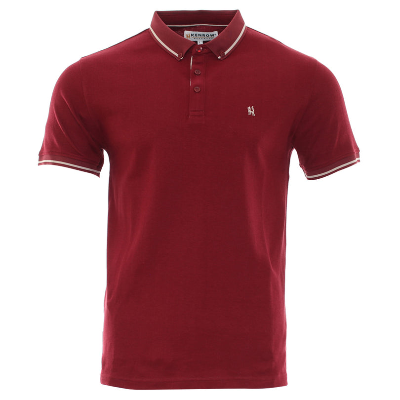 Men'sDorian Cherry Polo-Ghost Front View