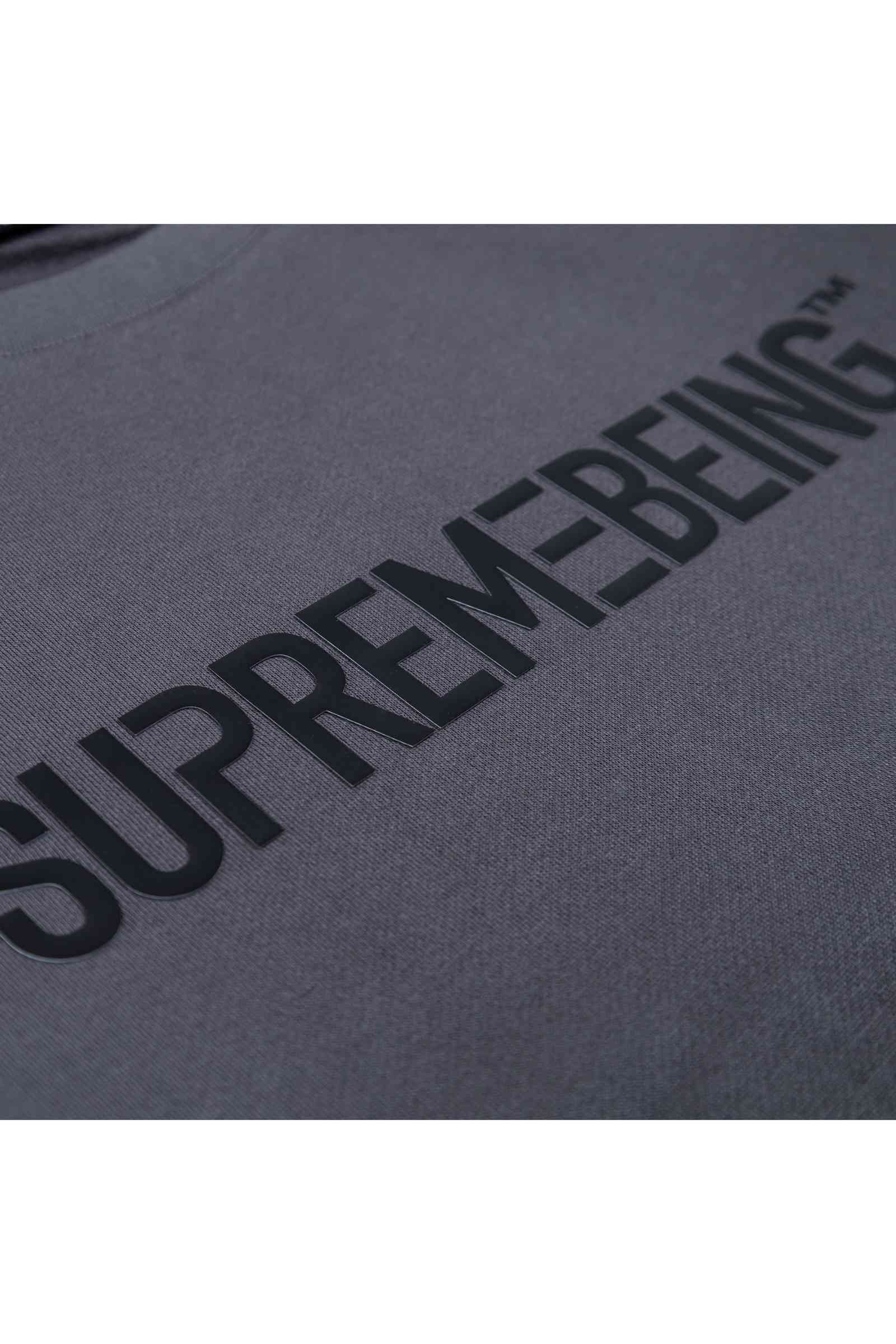 Energy Dark Grey Sweatshirt-Chest logo close up