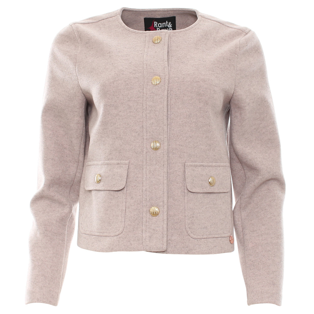 Ladies Eada Pink Jacket-Ghost Front View