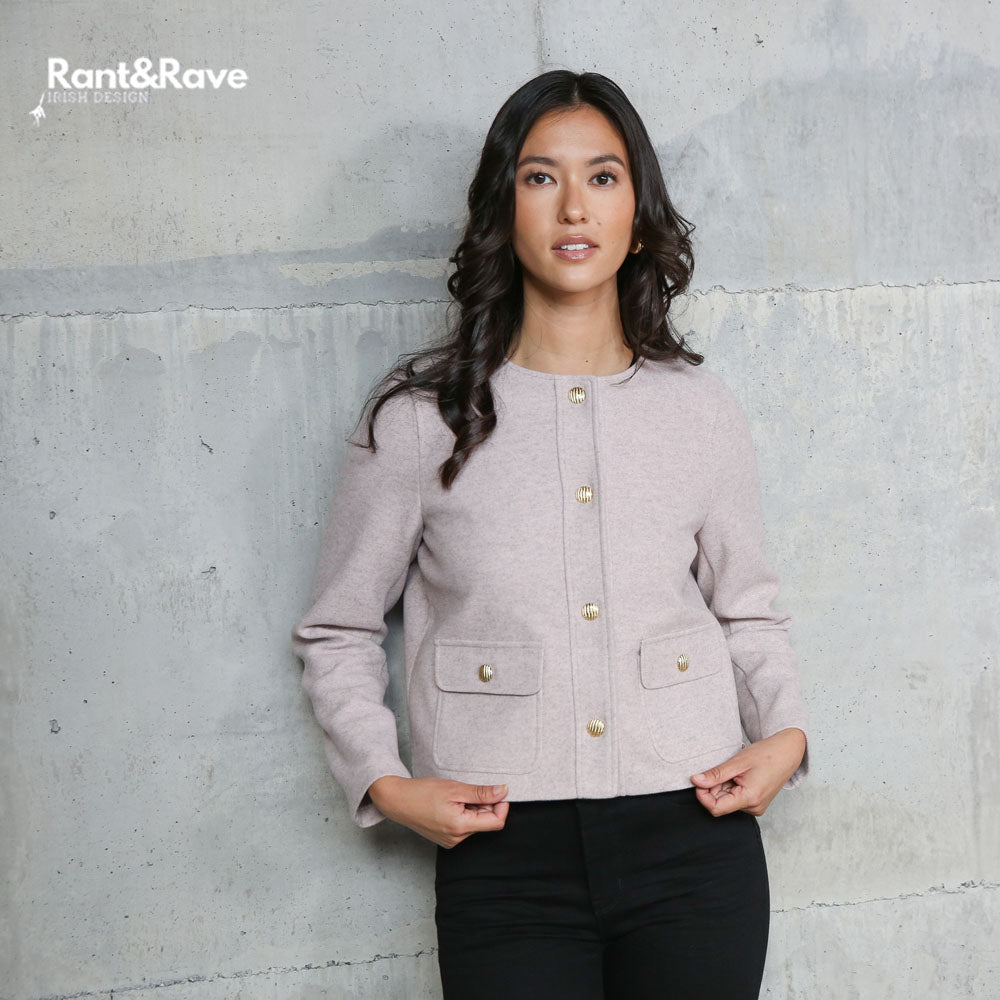 Ladies Eada Pink Jacket-Closer View of the Front
