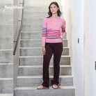 RANT & RAVE LADIES Elelle Bootcut Plum Cords Plum model front view
