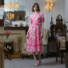 RANT & RAVE LADIES Eden Pink Midi Dress PINK model front view