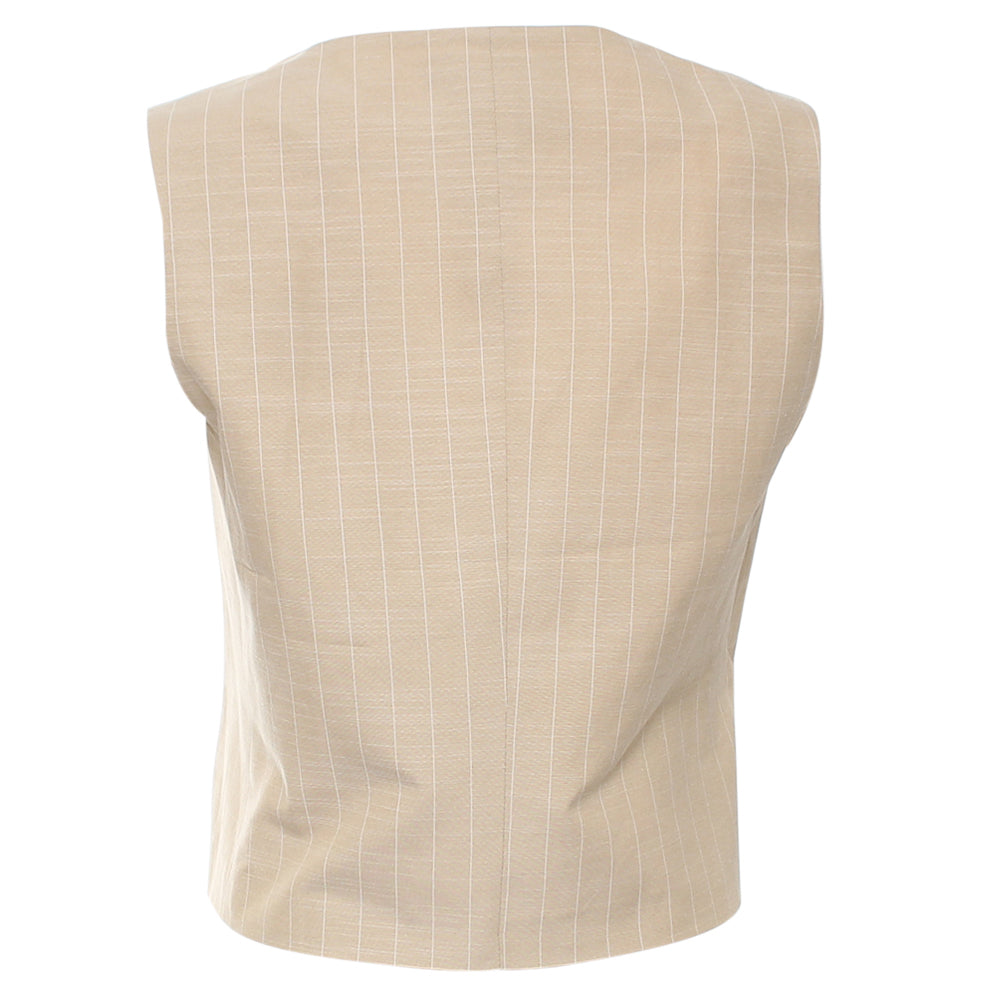 Ladies Edlyn Sand Waistcoat-Back View