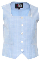 RANT & RAVE LADIES Edlyn Sky Waistcoat SKY back view