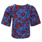 RANT & RAVE LADIES Effy V-Neck Blue Top Blue back view