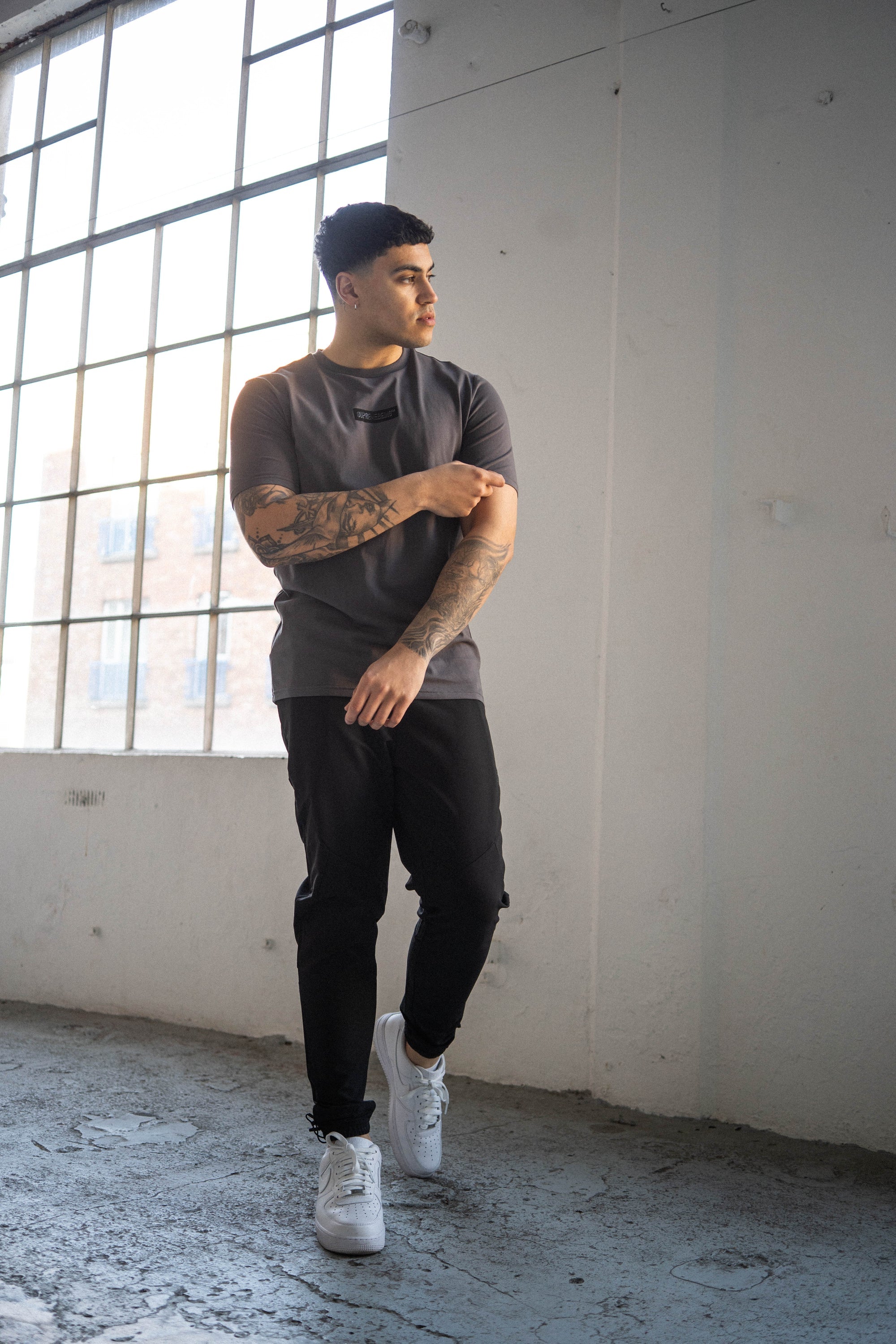 Supreme Being Element Tee Dark Grey Dark Grey front view