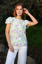 RANT & RAVE LADIES Elna Cream Top CREAM front view