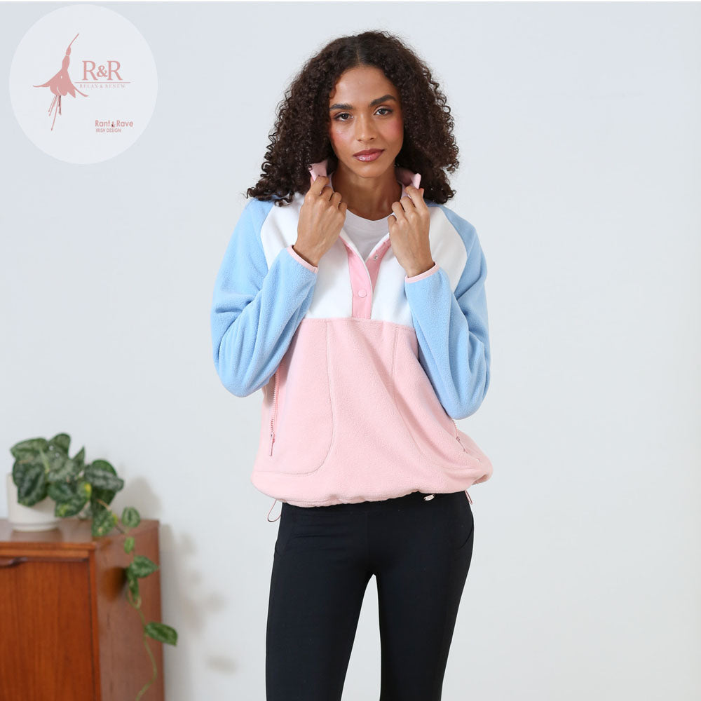 Ladies Relax & Renew Emerson Sky Fleece-Closer View of the Front