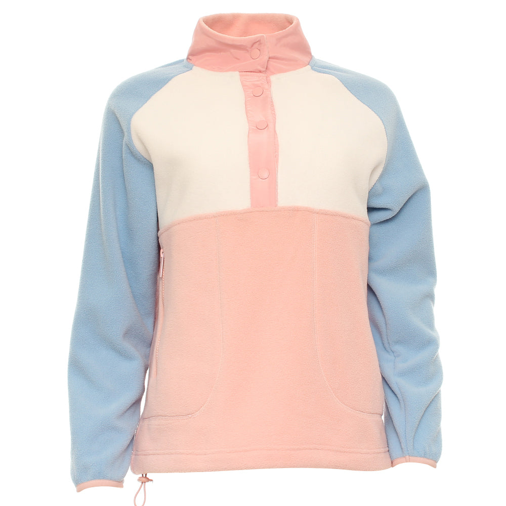 Ladies Relax & Renew Emerson Sky Fleece-Ghost Front View