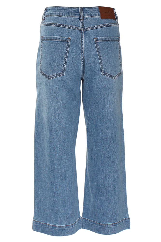 Rant & Rave Etta Wide Leg Crop Jean Light Wash, back view