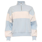 Ladies Relax & Renew Eudora Sky Half Zip-Ghost Front View