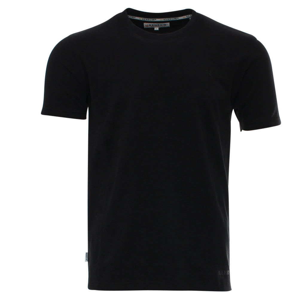 Black t-shirt on a white background