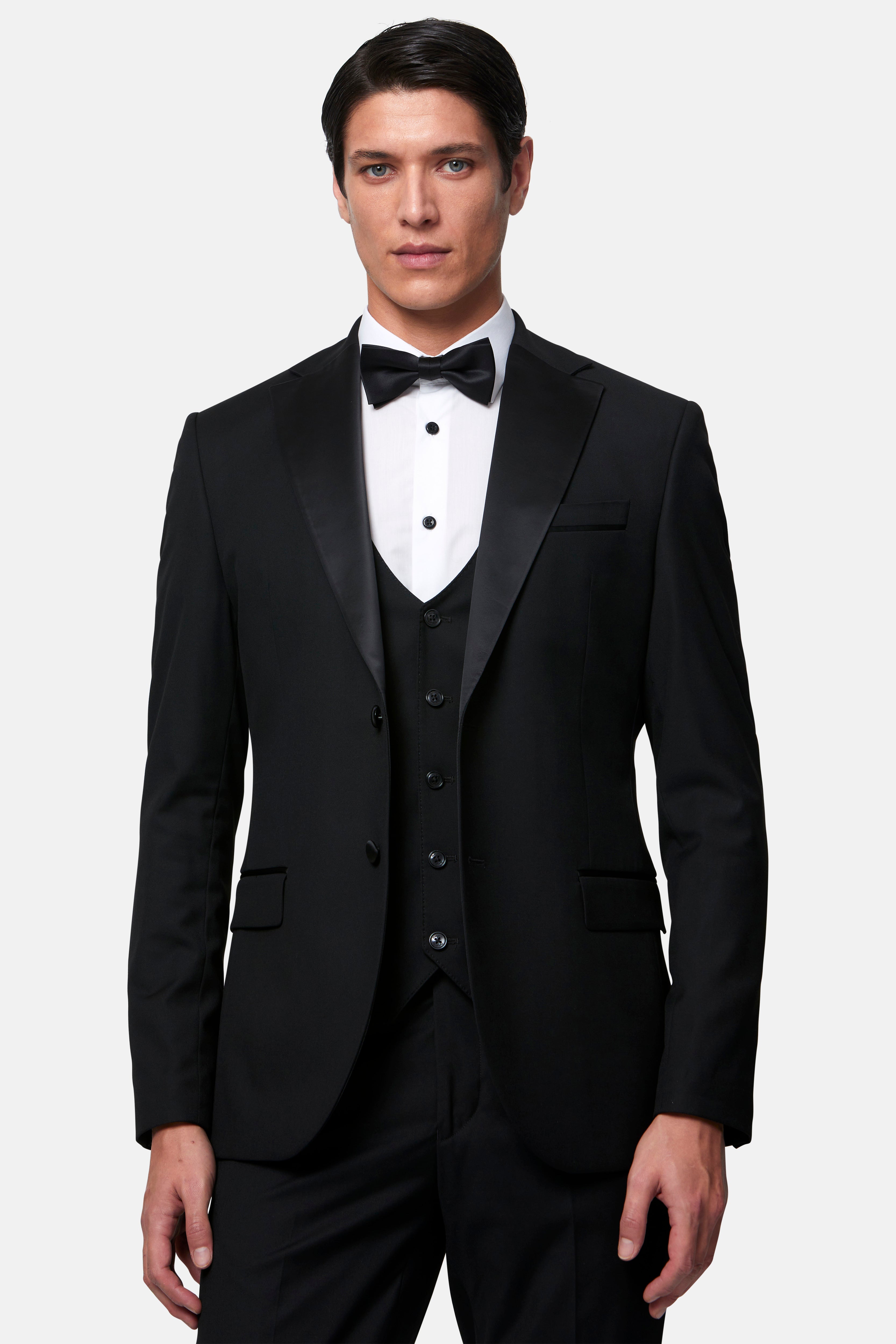 BENETTI Edina Black Waistcoat Black front view