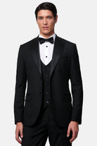 BENETTI Edina Black Tuxedo Jacket Black front view