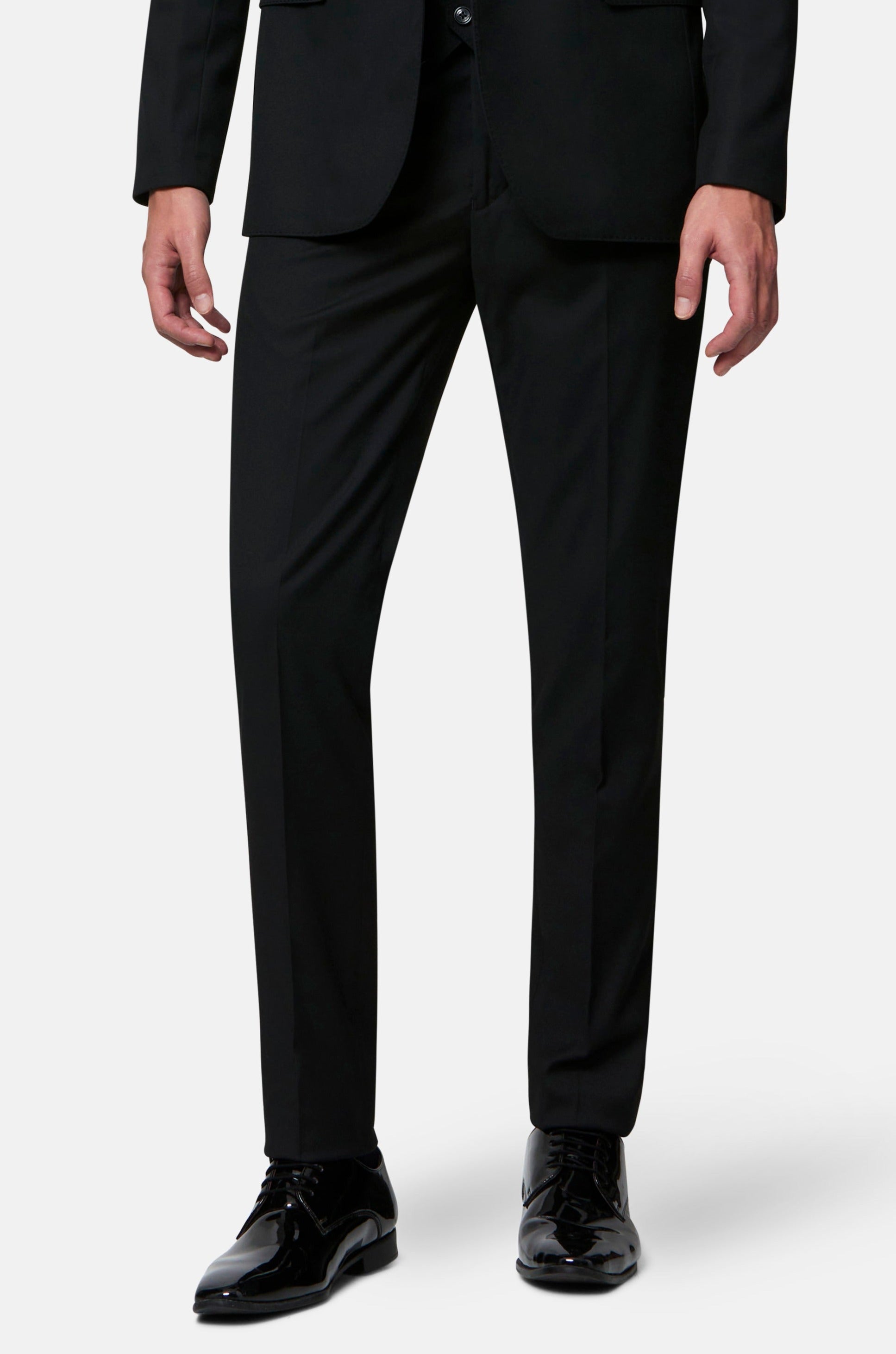 BENETTI Edina Black Trousers Black model front view