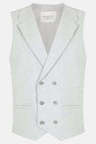 BENETTI Edmund Double Breasted Waistcoat ICE BLUE detail view