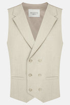 BENETTI Edmund Double Breasted Waistcoat ICE BLUE model front view