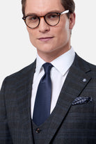 BENETTI Elijah Forest 3 Piece Tapered Fit Suit FOREST back view