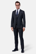 BENETTI Elijah Forest 3 Piece Tapered Fit Suit FOREST detail view