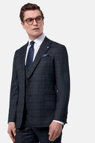 BENETTI Elijah Forest 3 Piece Tapered Fit Suit FOREST side view
