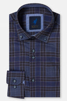 BENETTI Eric Indigo Casual Shirt Indigo front view