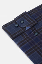 BENETTI Eric Indigo Casual Shirt Indigo model front view
