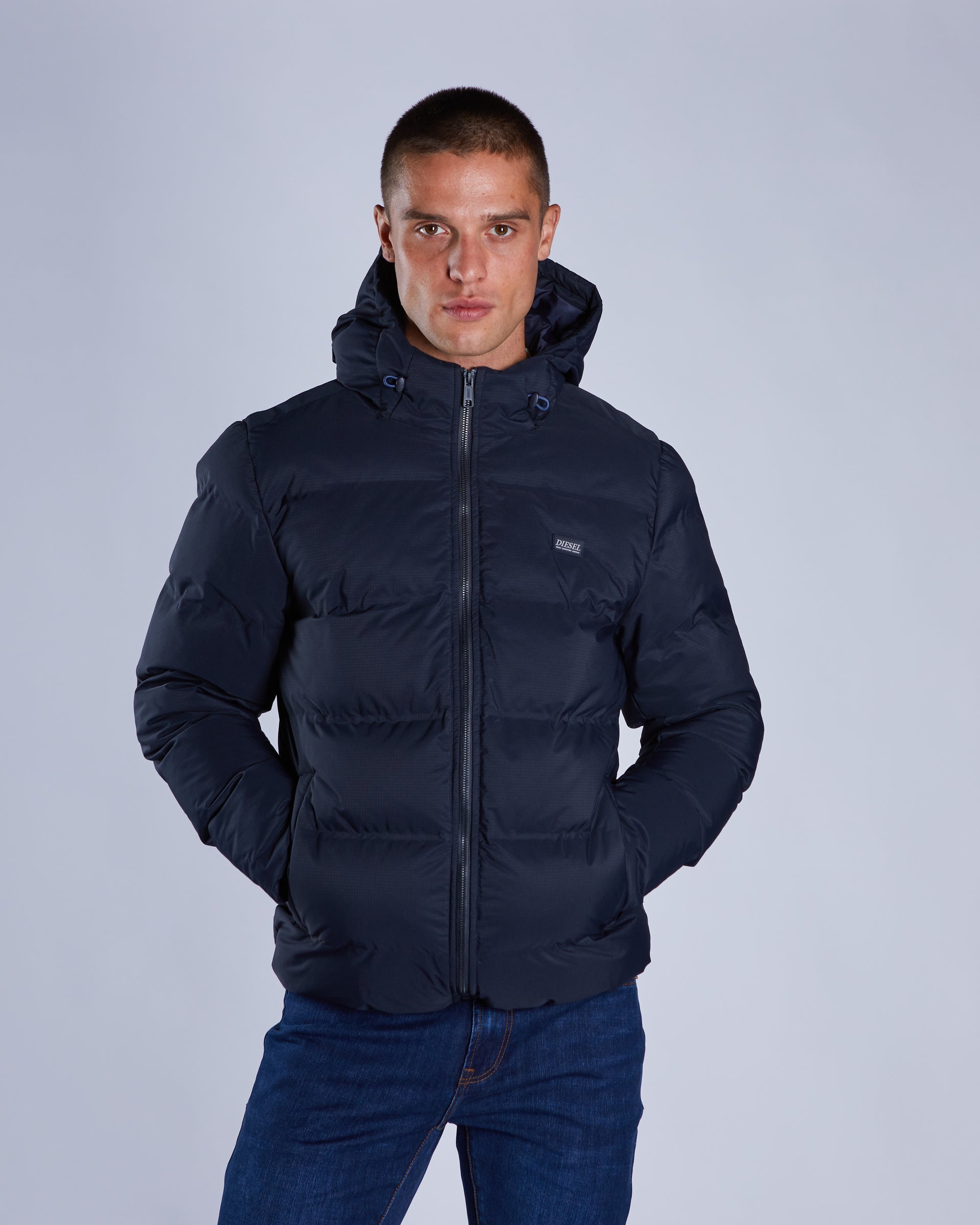 Men's Faber Midnight Blue Jacket-Jacket Closed View
