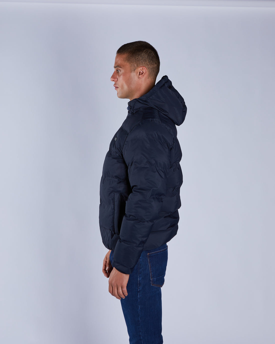 Men's Faber Midnight Blue Jacket-Side View 