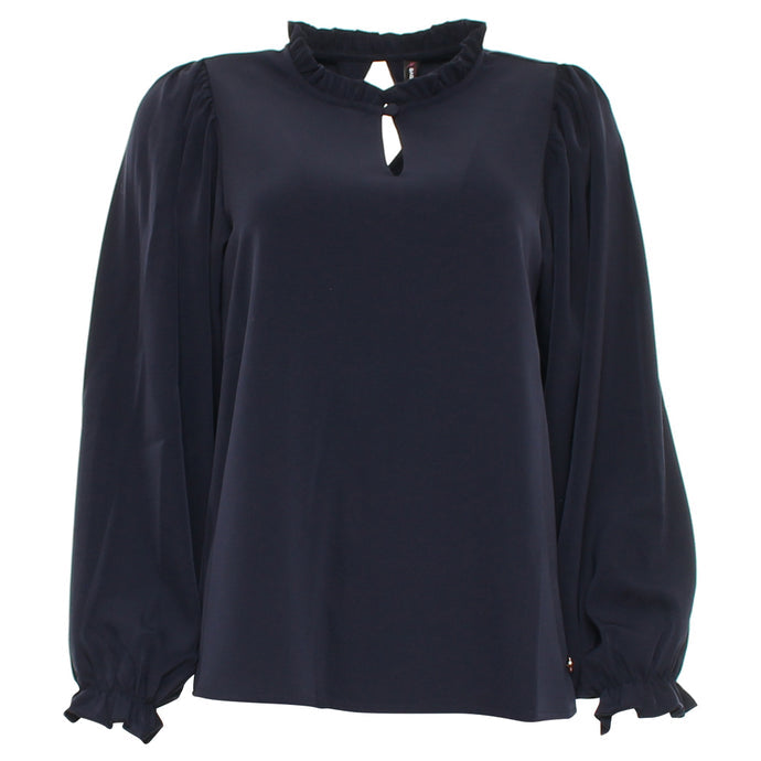 Ladies Fee Navy Top-Ghost Front View