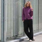 RANT & RAVE LADIES Relax & Renew Fia Plum Jacket PLUM model front view