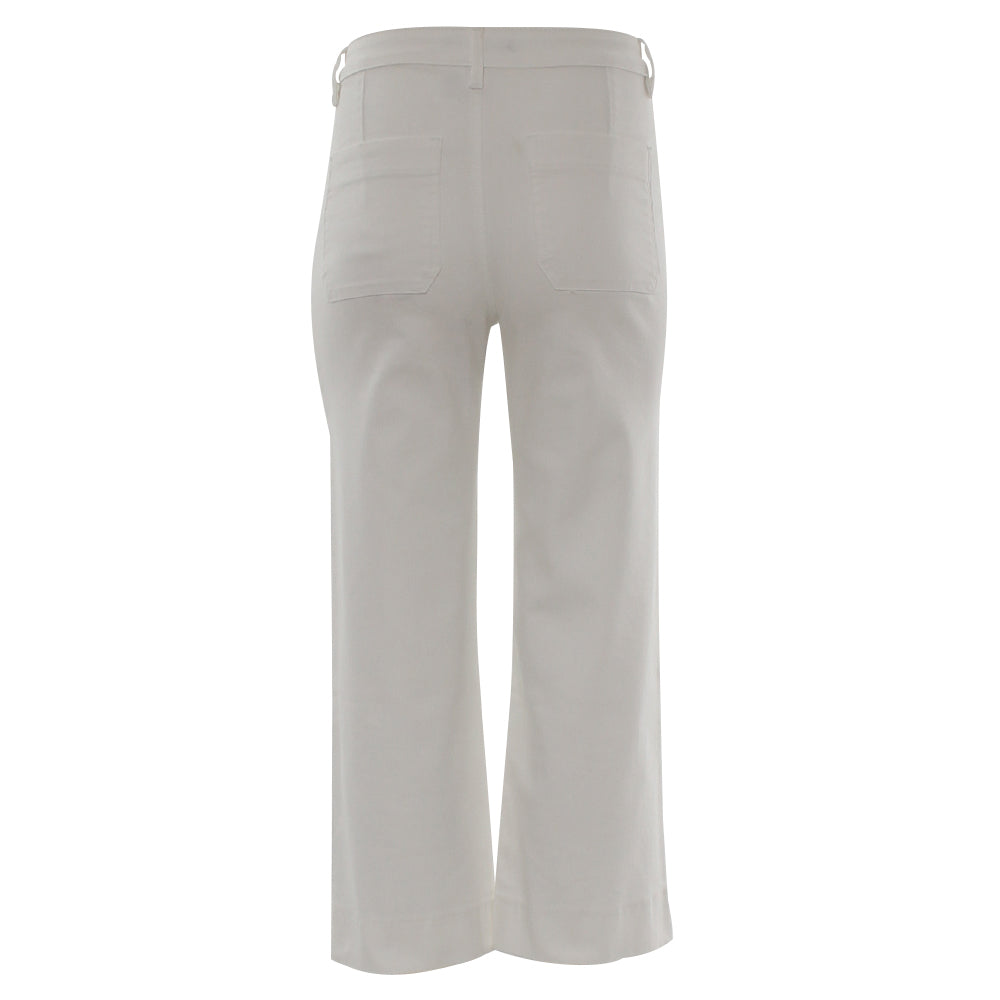 Ladies Frances Soft White Crop Jeans-Back View