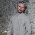 Kenrow Menswear Frank Putty Shirt Putty model front view