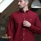 Kenrow Menswear Frank Ruby Shirt Ruby model front view